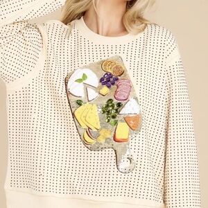 Queen of Sparkles Charcuterie Board Sweatshirt. Size medium.
